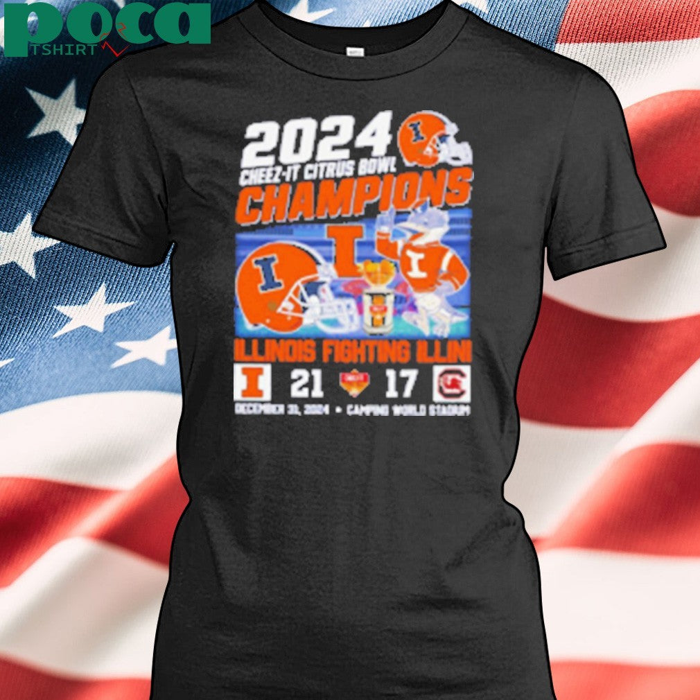 2024 Cheez it Citrus Bowl Illinois Fighting Illini score mascot Shirt