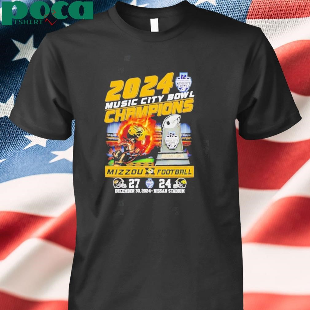 2024 Music City Bowl Champions Mizzou football fire helmet Best Selling shirt