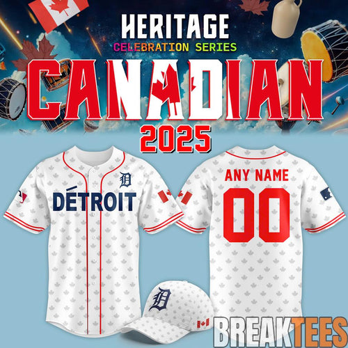 2025 Detroit Tigers Canadian Heritage night Jersey