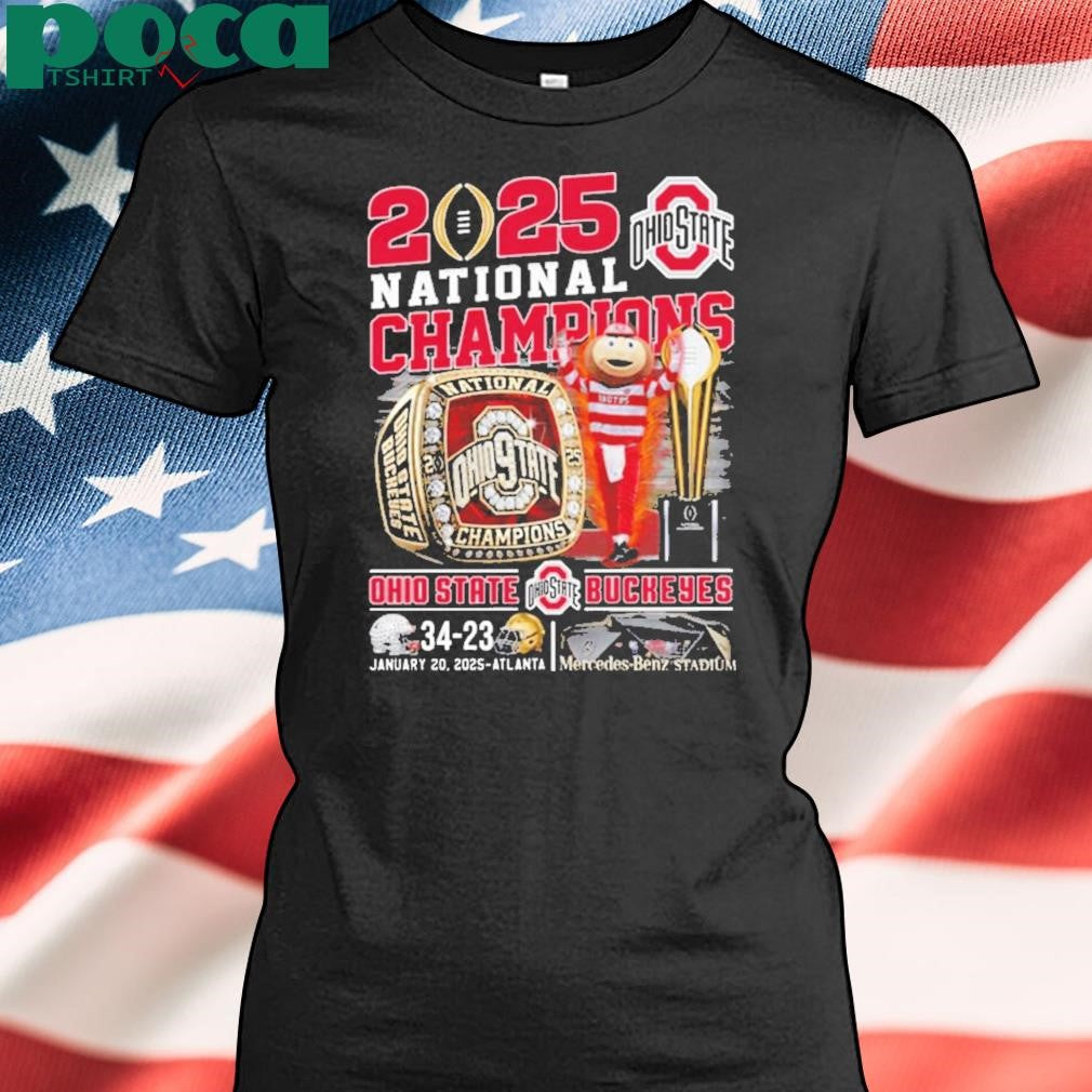 2025 National Champions Ohio State Two Sided Shirt