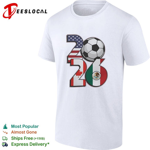 2026 World Cup Soccer Tournament USA Canada Mexico Flags Soccer Ball shirt