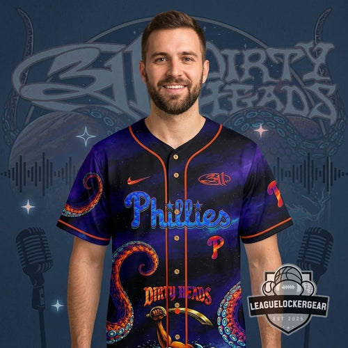 311 Dirty Heads Philadelphia Phillies So Glad You Made It Tour Baseball Jersey