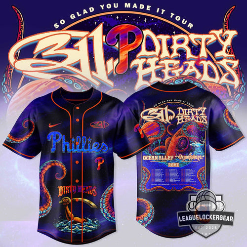 311 Dirty Heads Philadelphia Phillies So Glad You Made It Tour Baseball Jersey