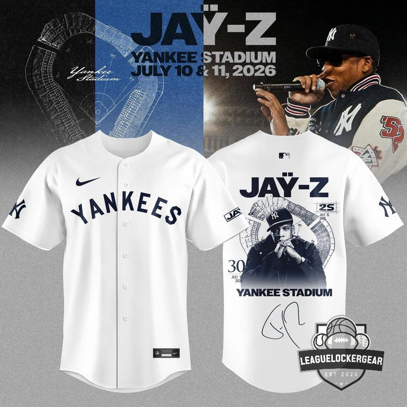 Jay-Z New York Yankees Yankee Stadium 2026 Concert Signature Baseball Jersey