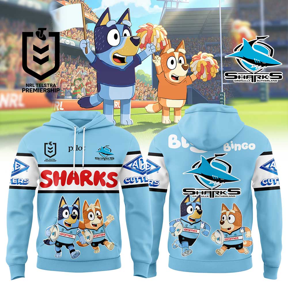 Cronulla Sharks Bluey and Bingo Shirt, Hoodie
