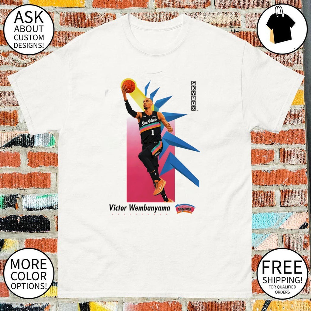 Victor Wembanyama San Antonio Spurs Basketball NBA Skybox 90s style shirt