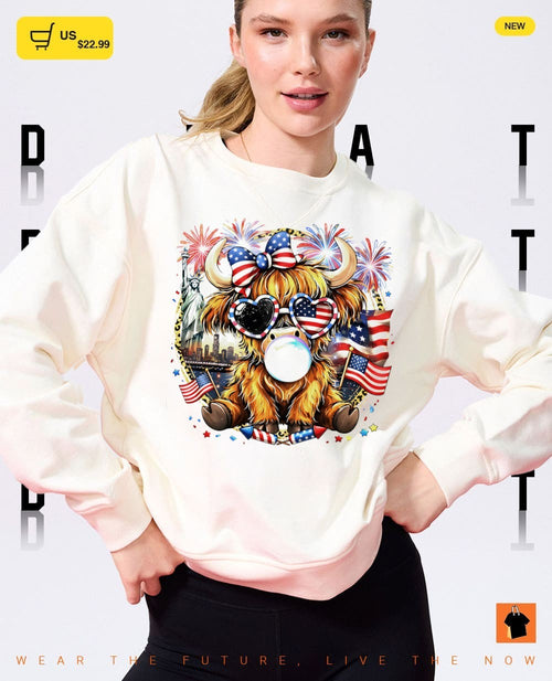 4th of July Highland Cow Leopard 250th Anniversary shirt