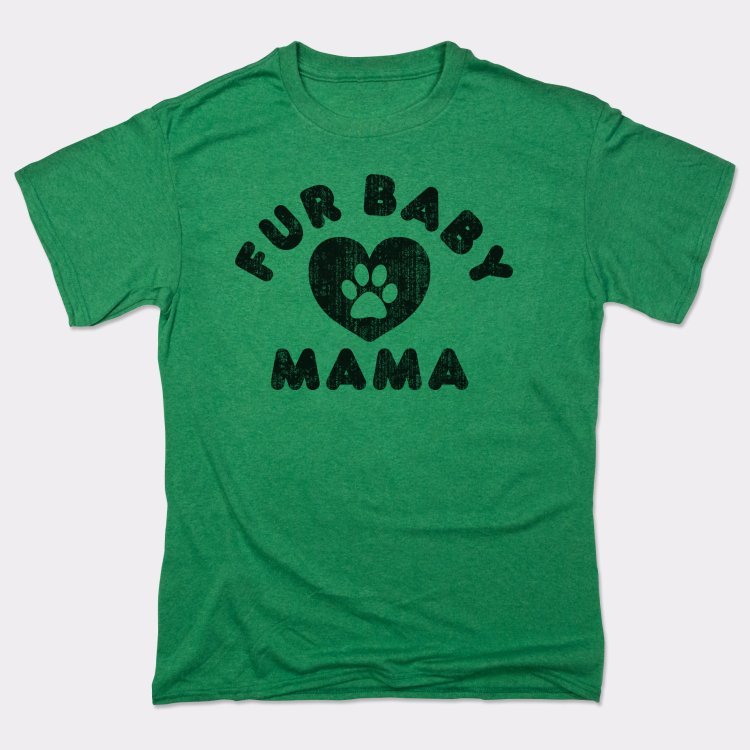 Fur Baby Mama with Paw Print Heart