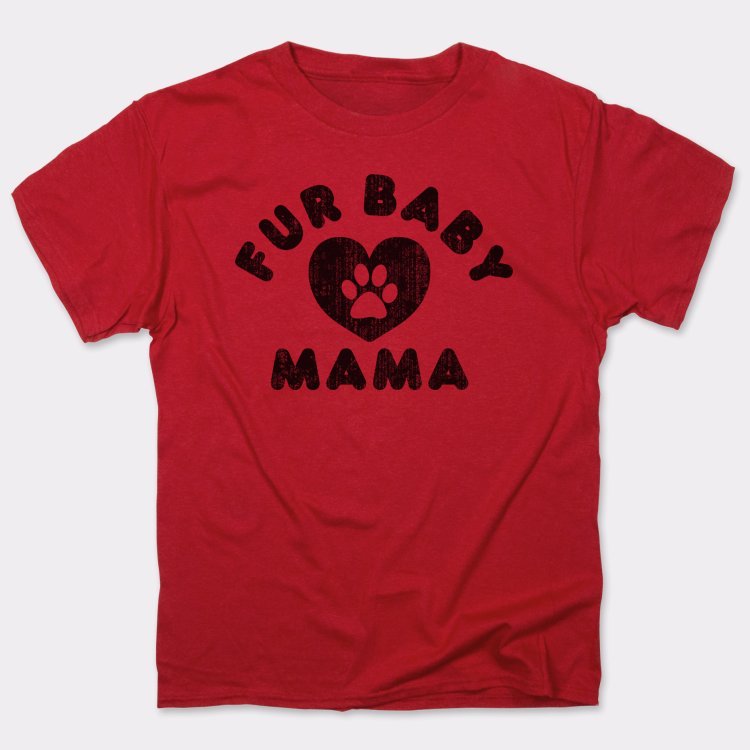 Fur Baby Mama with Paw Print Heart