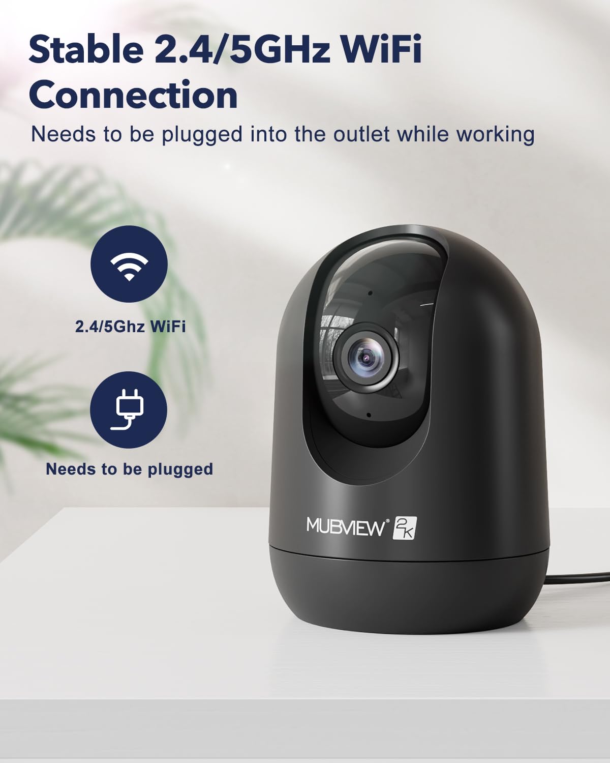 Indoor Security Camera 2K, Pet Camera with Phone App, WiFi Cameras for Home Security Camera for Dog/ Baby Monitor/Elder Pan Tilt, 5/2.4GHz, 24/7, 2-Way Talk, Human Detection, Motion Tracking, Cloud
