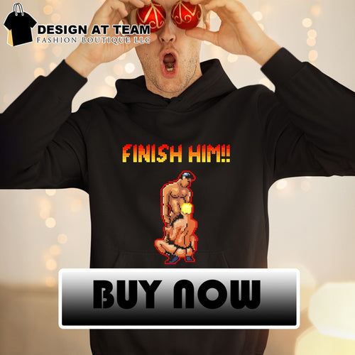 8bit Gamer Gay LGBT Finish Him shirt