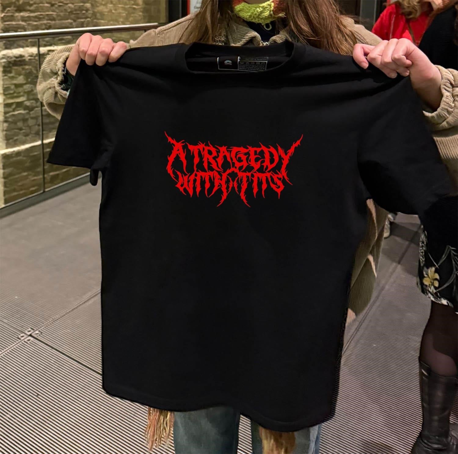 A Tragedy Within Red Heavy Metal Logo shirt