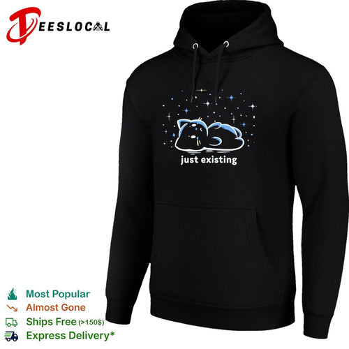 A cat just existing looking up at the stars shirt