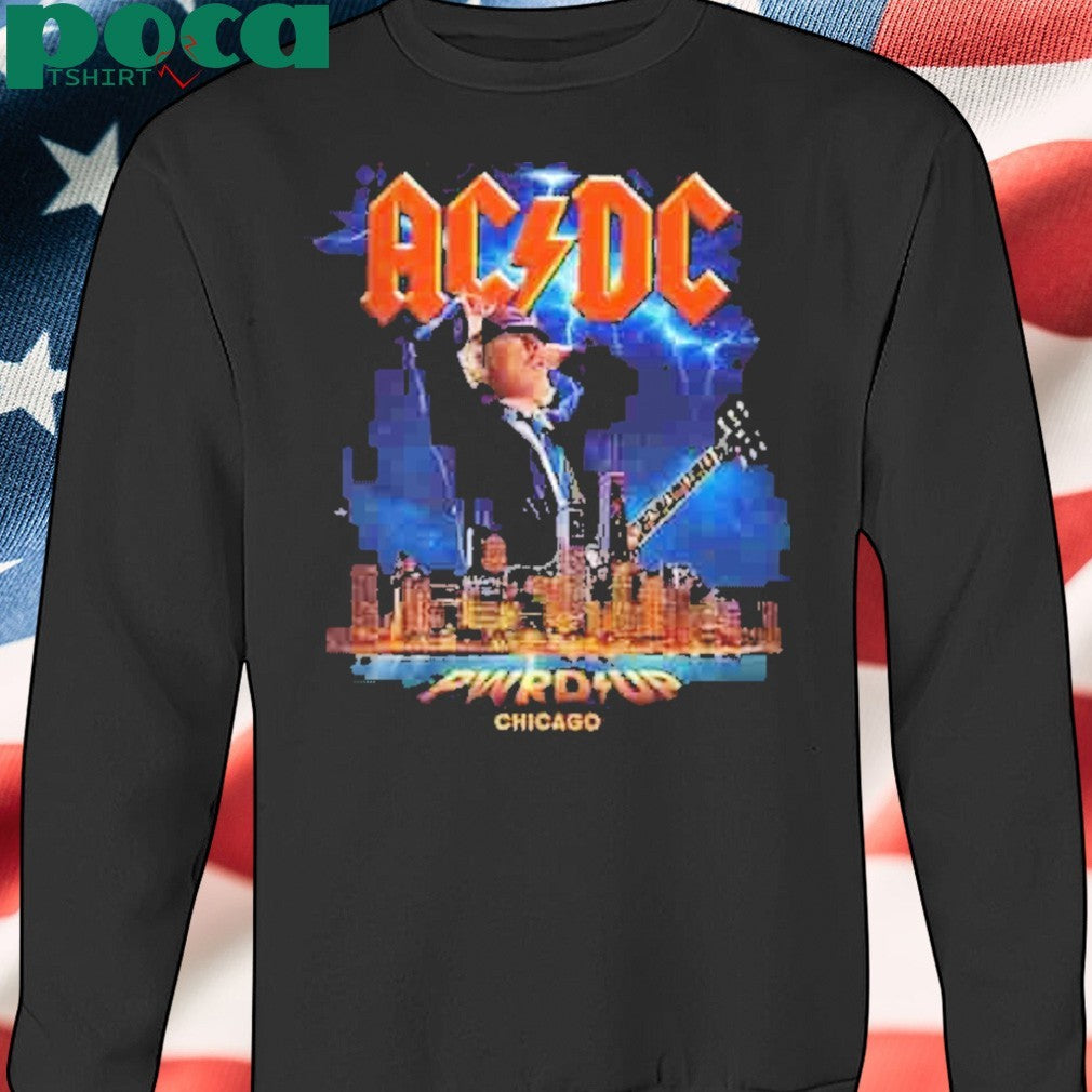 AC DC 2025 Chicago PWR Up Tour Tee At Soldier Field Chicago Illinois On May 24th 2025