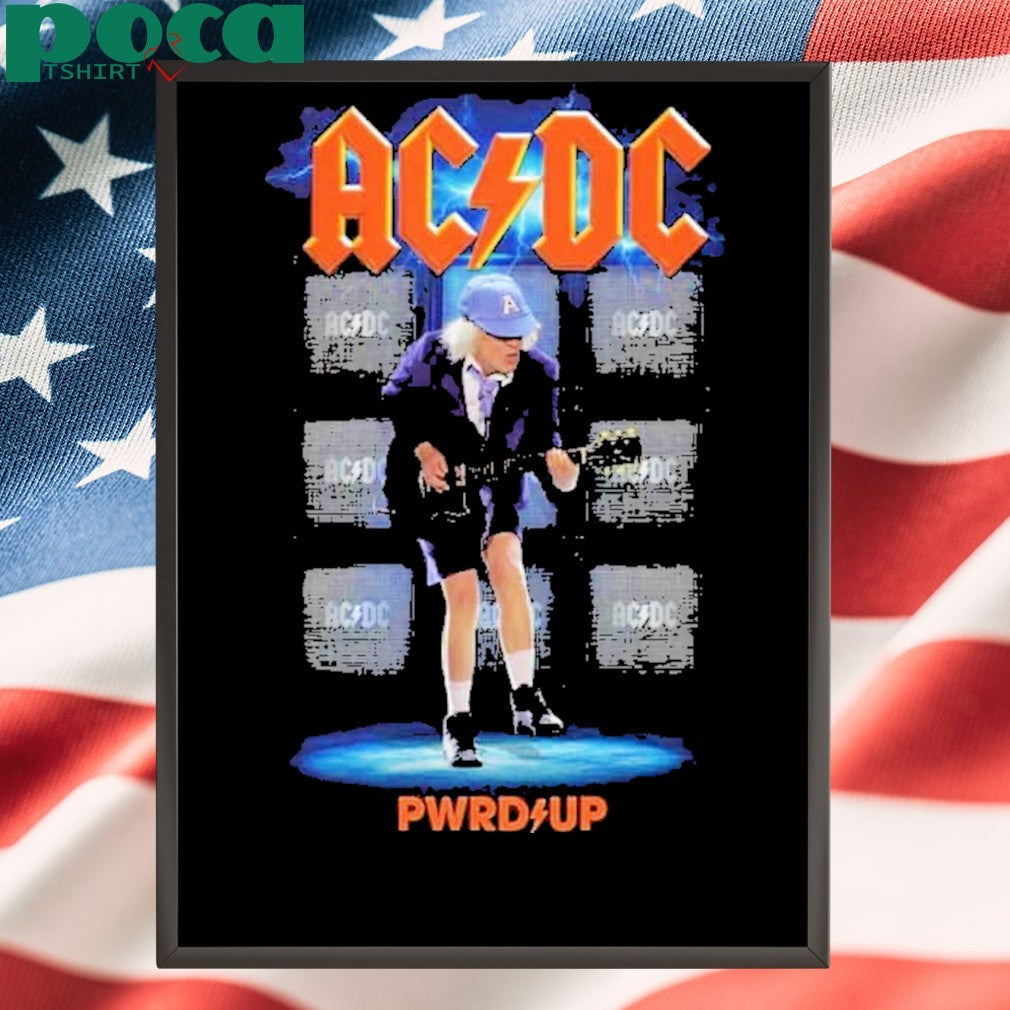 ACDC Angus Amps PWR UP Europe Tour 2025 Cities List Two Sided Print Unisex T-Shirt