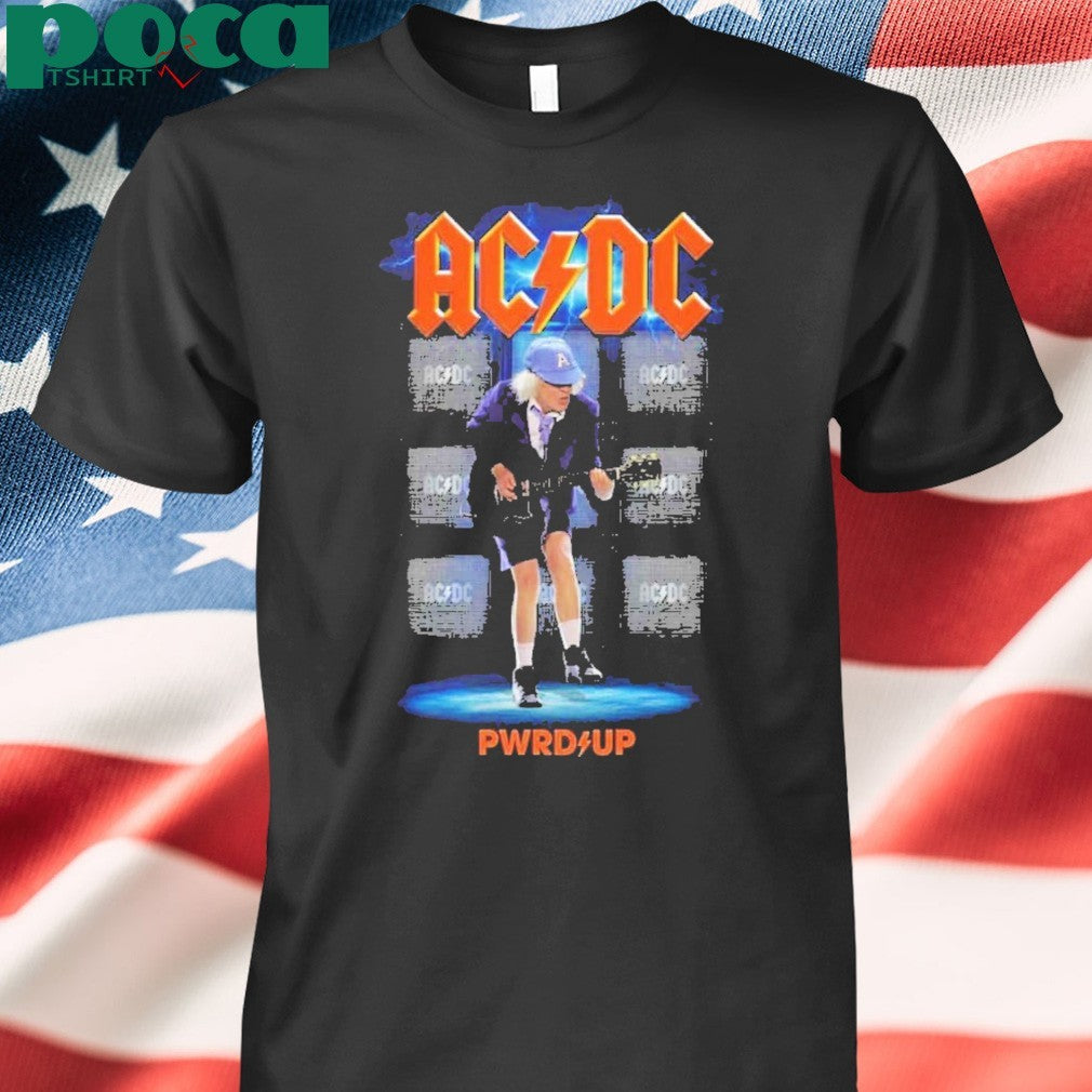 ACDC Angus Amps PWR UP Europe Tour 2025 Cities List Two Sided Print Unisex T-Shirt
