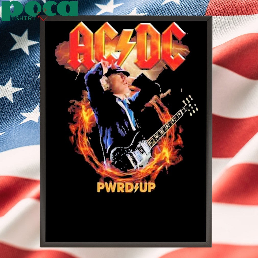 ACDC Angus Horns Tee PWR UP EU Tour 2025 Kicks Off In Prague CZ Two Sided Print Unisex T-Shirt