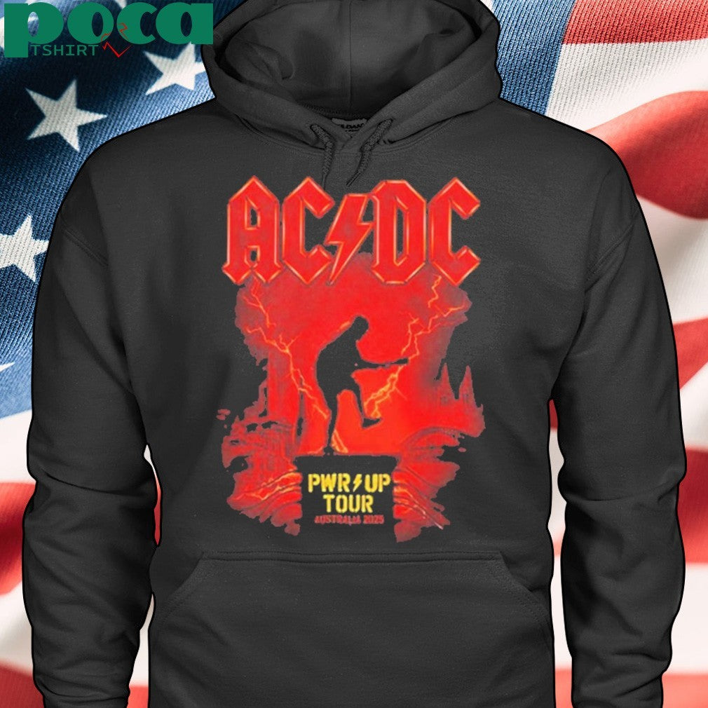 ACDC PWR UP Australia Tour Dates List For November And December 2025 Washed T-Shirt