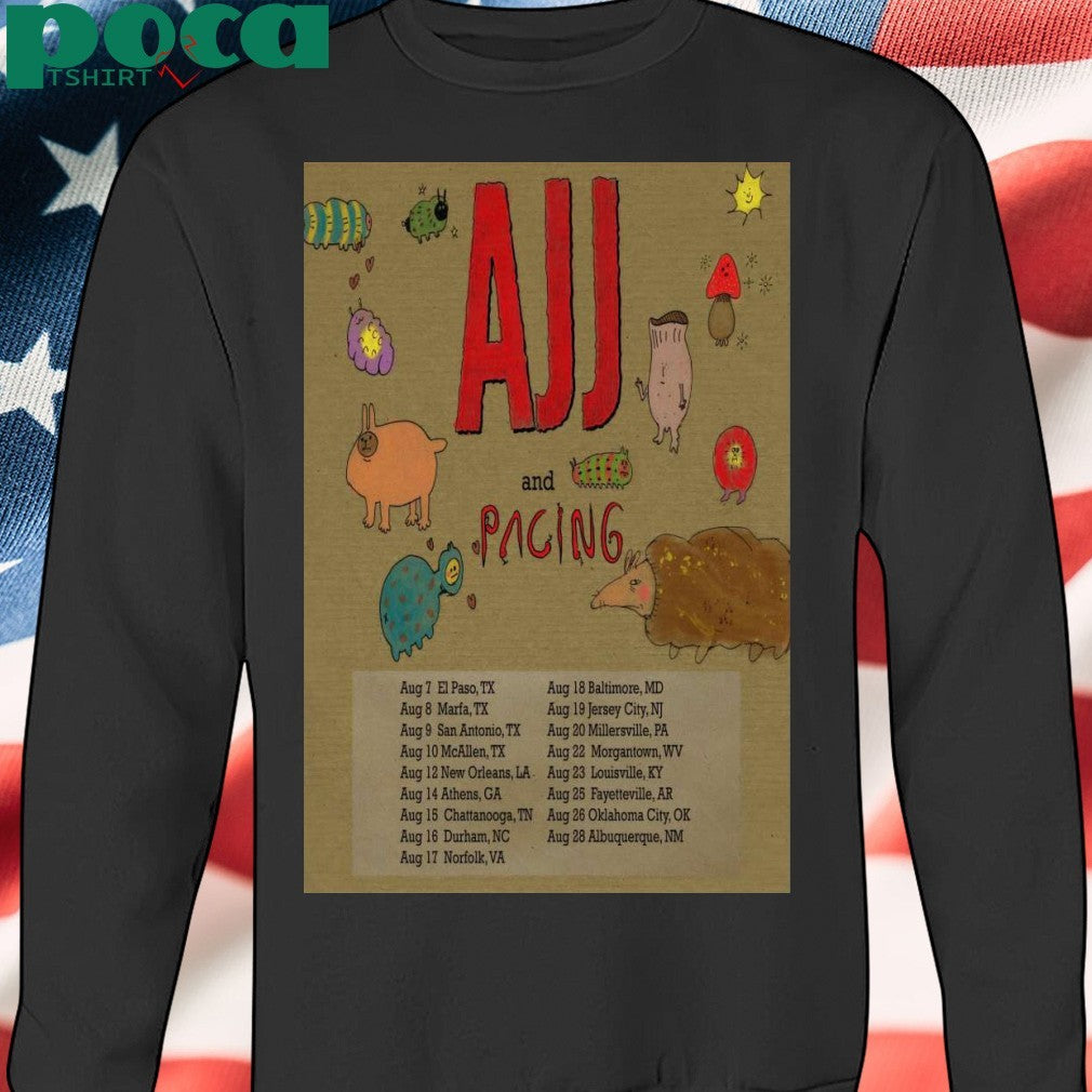 AJJ And Pacing Tour August 2025 Concerts Poster Shirt
