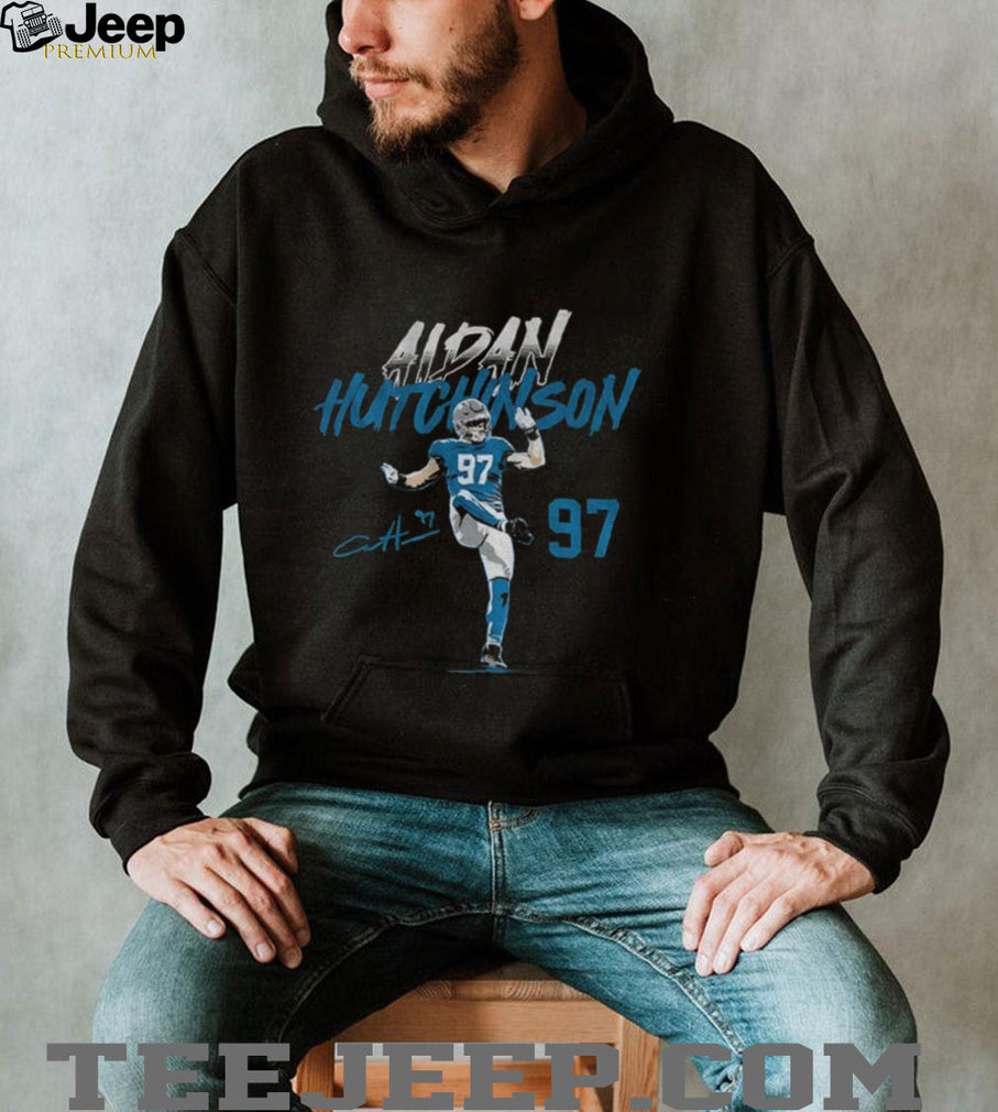 Aidan Hutchinson Detroit Lions Football 97 Signature shirt
