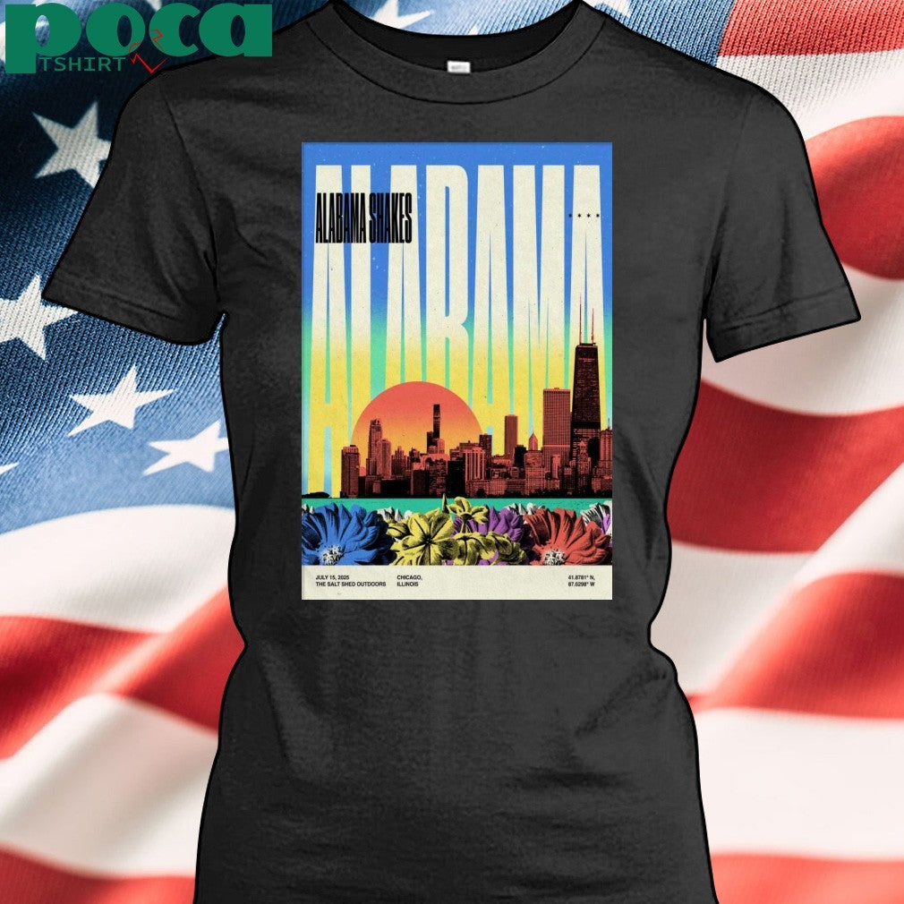 Alabama Shakes Chicago 2025 Tour On July 15 Poster T-shirt