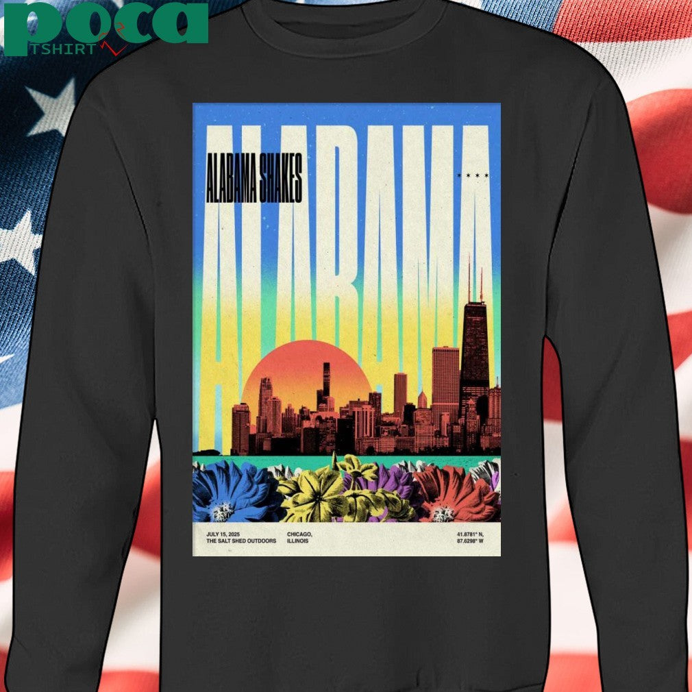 Alabama Shakes Chicago 2025 Tour On July 15 Poster T-shirt