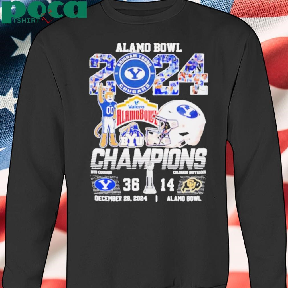 Alamo Bowl 2024 Champions Byu Cougars mascot shirt