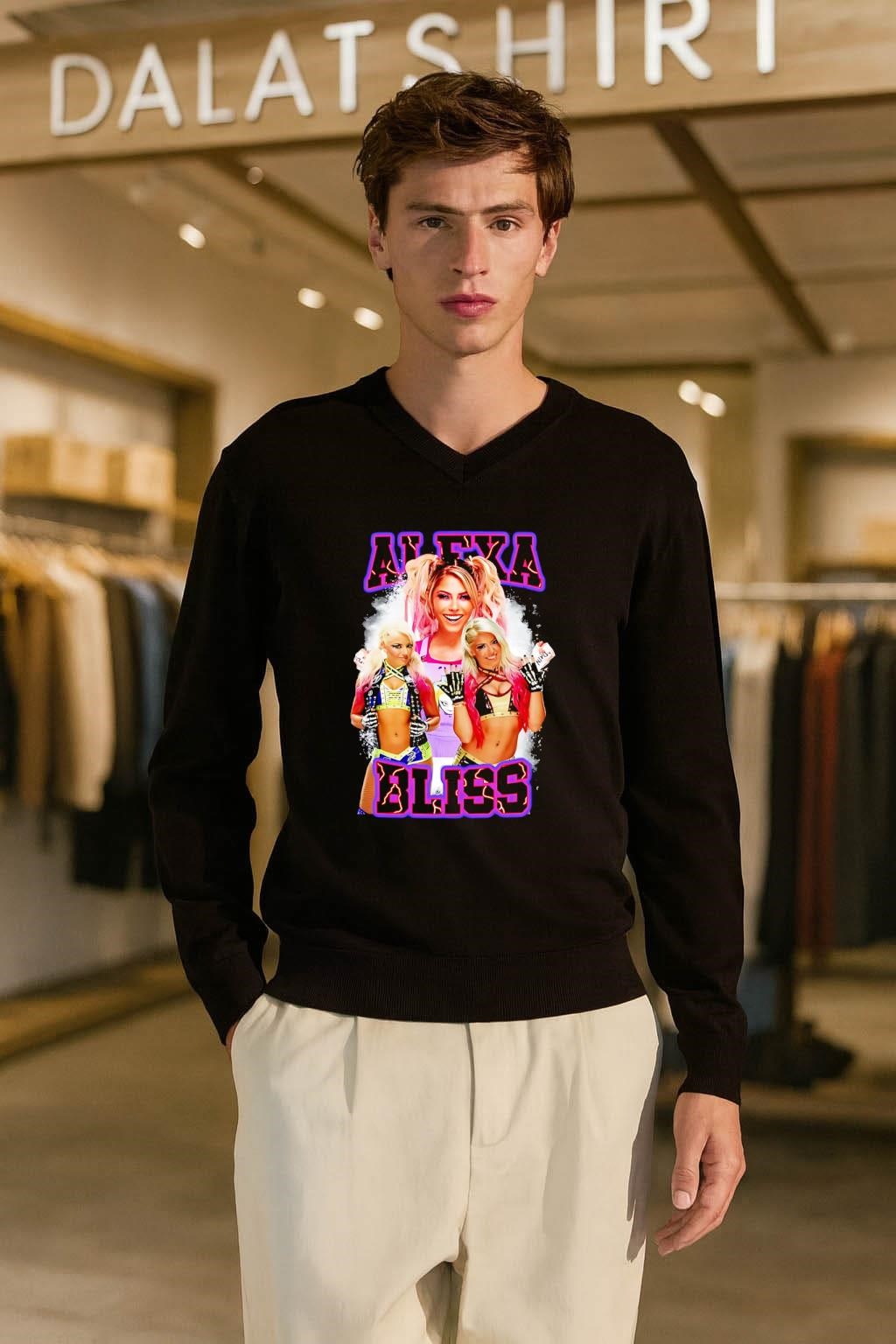 Alexa Bliss Pink and Purple Wrestling Tribute shirt
