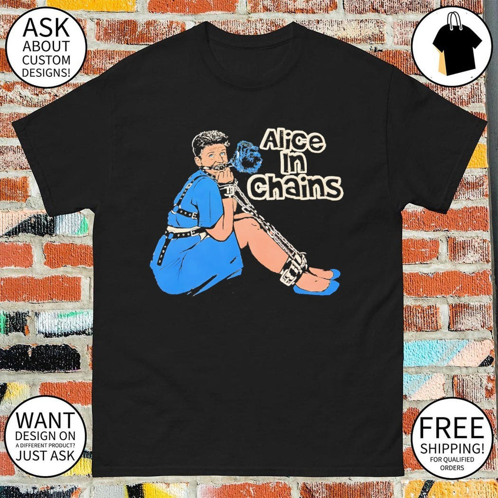 Alice Brady Bunch Alice in Chains cartoon shirt