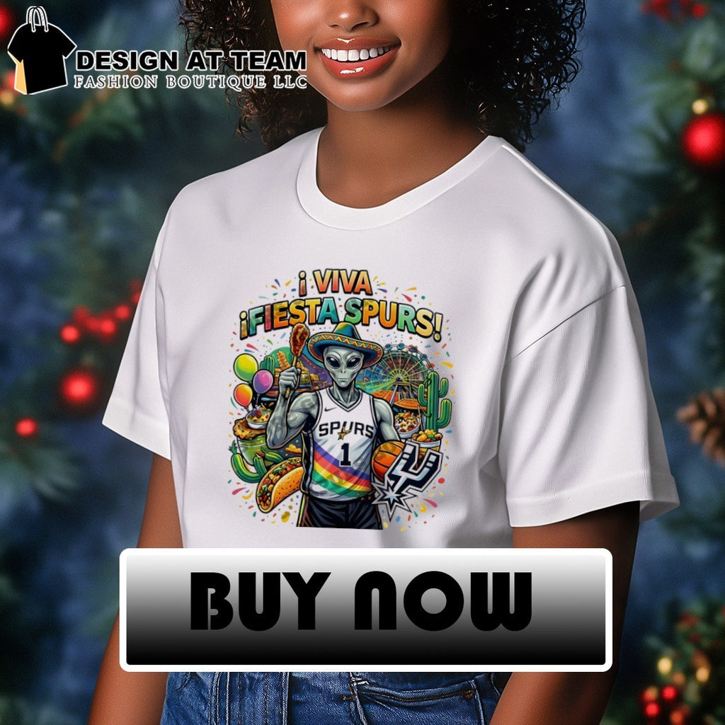 Alien Victor Wembanyama Fiesta San Antonio Spurs Basketball Mexico Viva Fiesta Spurs shirt