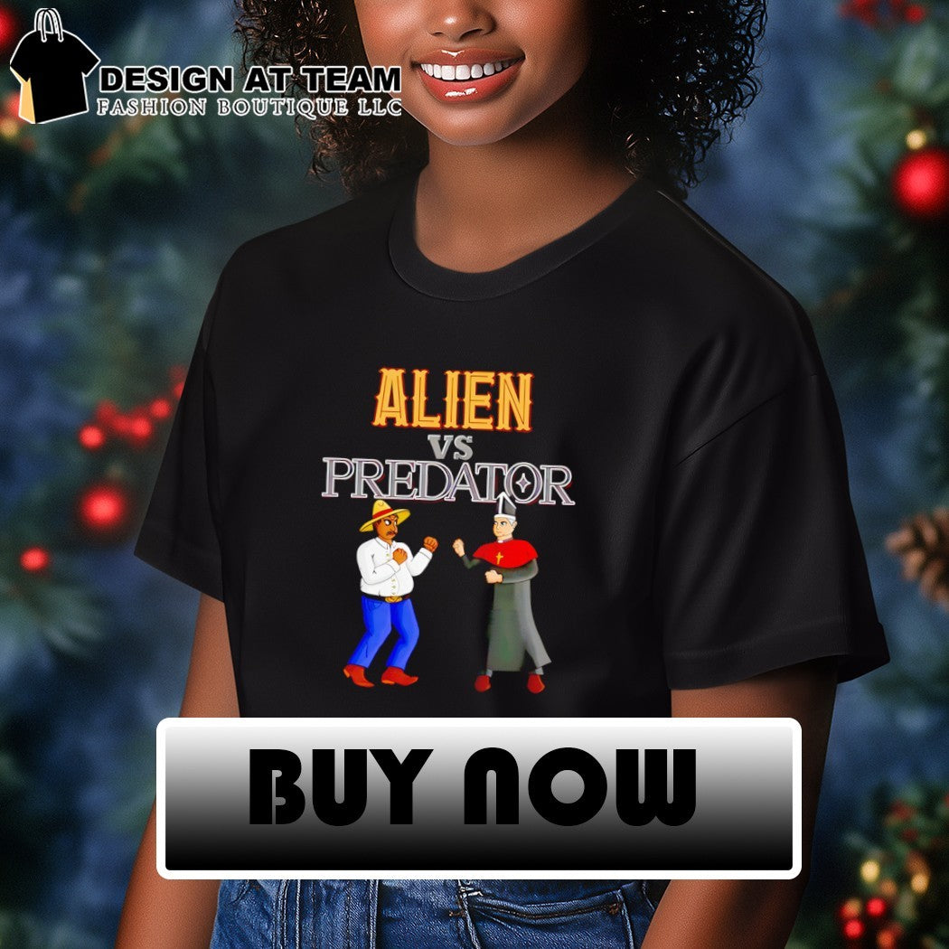 Alien vs Predator Sombrero and Pope 2026 vintage shirt