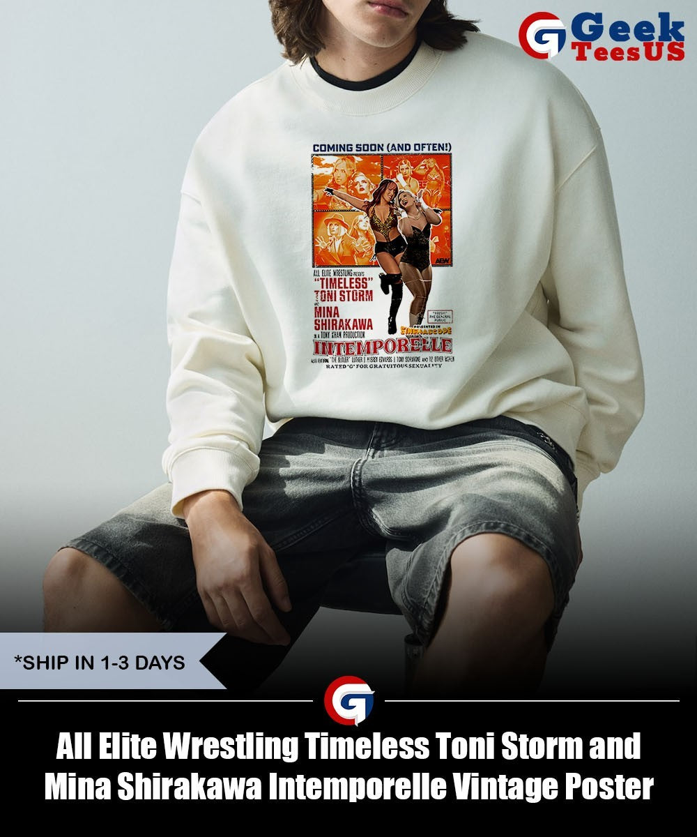 All Elite Wrestling Timeless Toni Storm and Mina Shirakawa Intemporelle Vintage Poster shirt