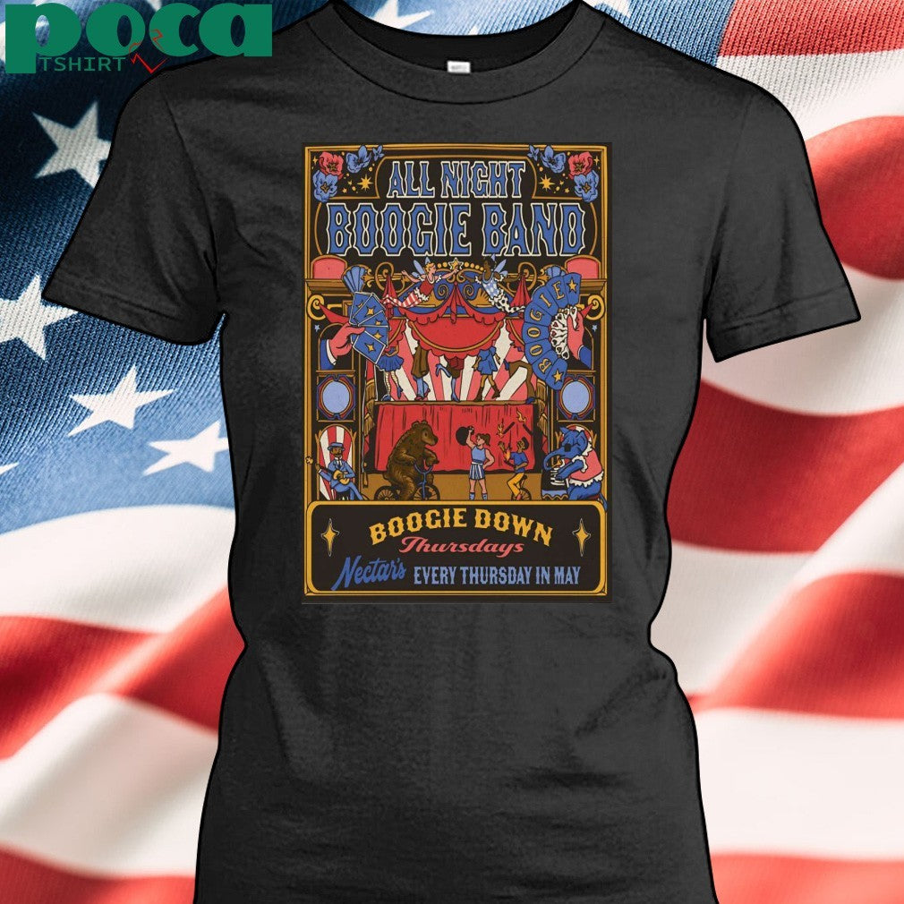 All Night Boogie Band Burlington VT May 29 2025 Poster Shirt