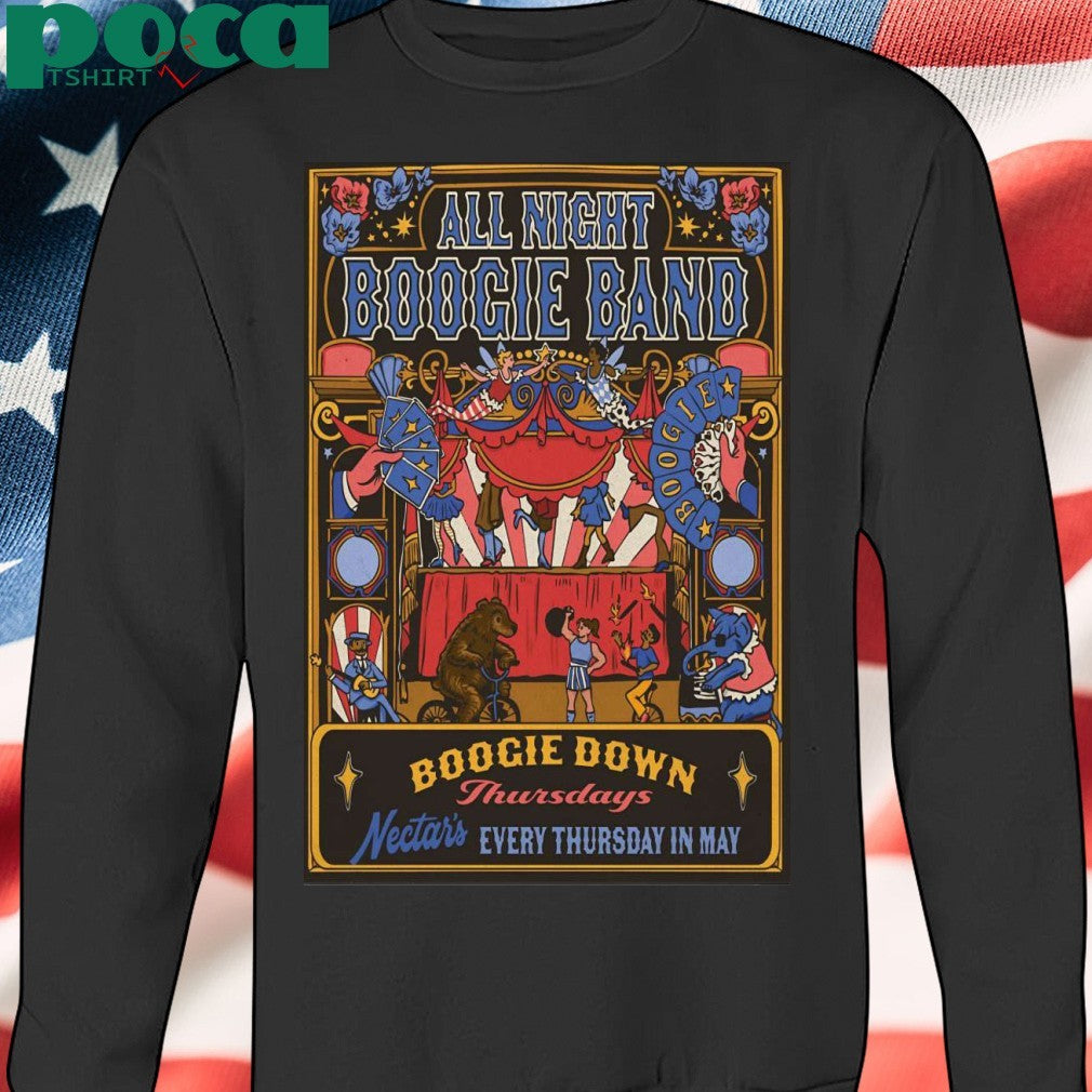 All Night Boogie Band Burlington VT May 29 2025 Poster Shirt