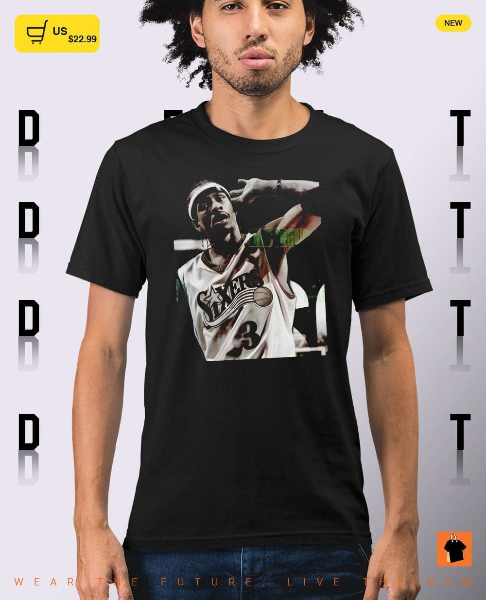 Allen Iverson Philadelphia 76ers Basketball legend fan shirt