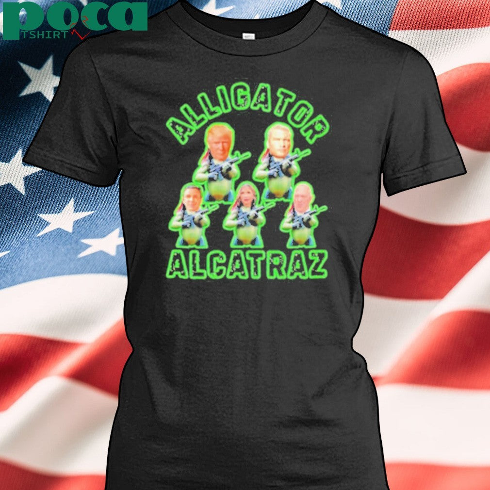 Alligator Alcatraz Trump gun shirt