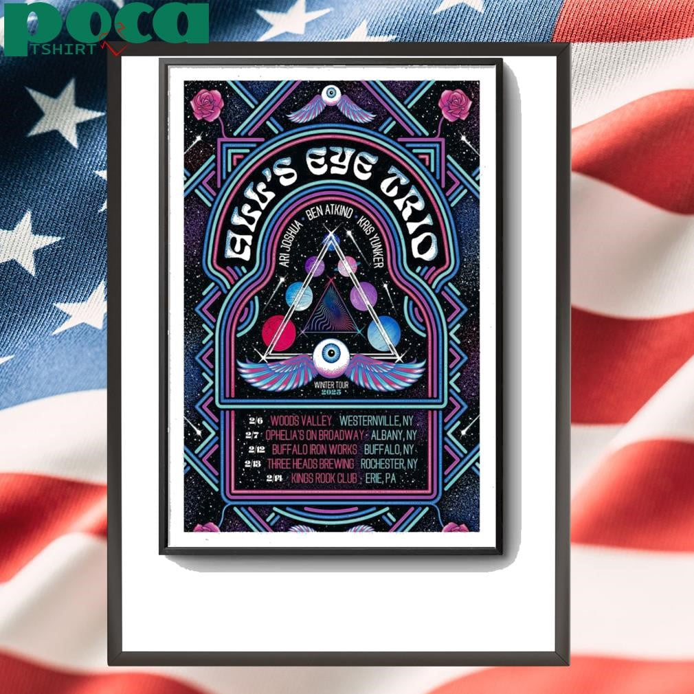 All’s Eye Trio Ari Joshua Ben Atkind Kris Yunker Winter Tour 2025 Poster shirt