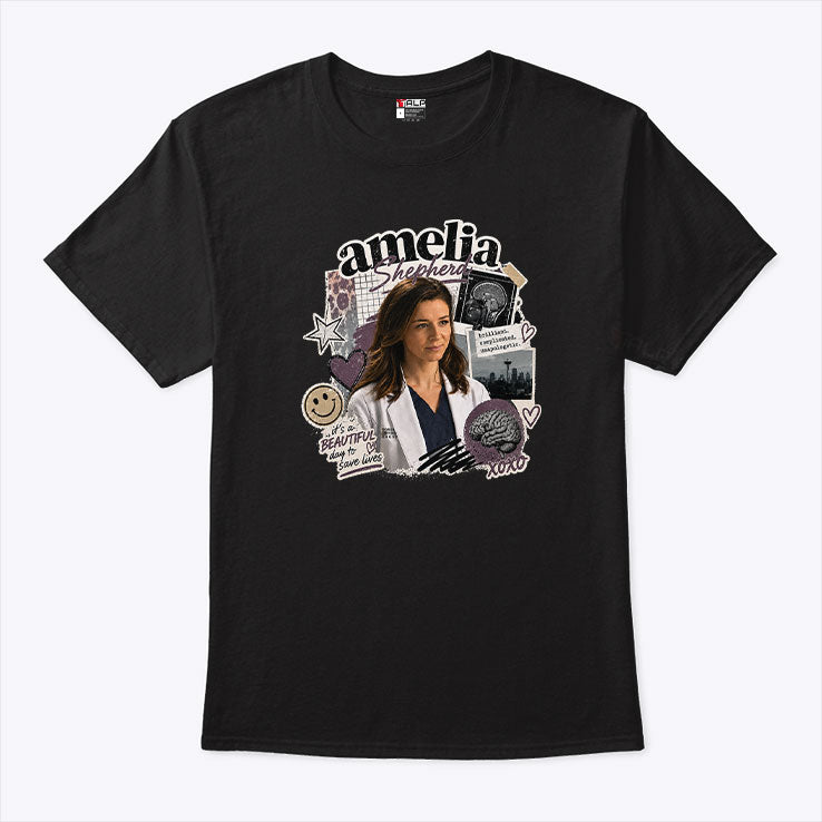 Amelia Shepherd Beautiful Day To Save Lives Neurosurgeon Medical Drama T Shirt