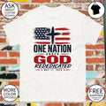 American Flag Cross Apparel One Nation Under God Rededicated May 17 2026 shirt