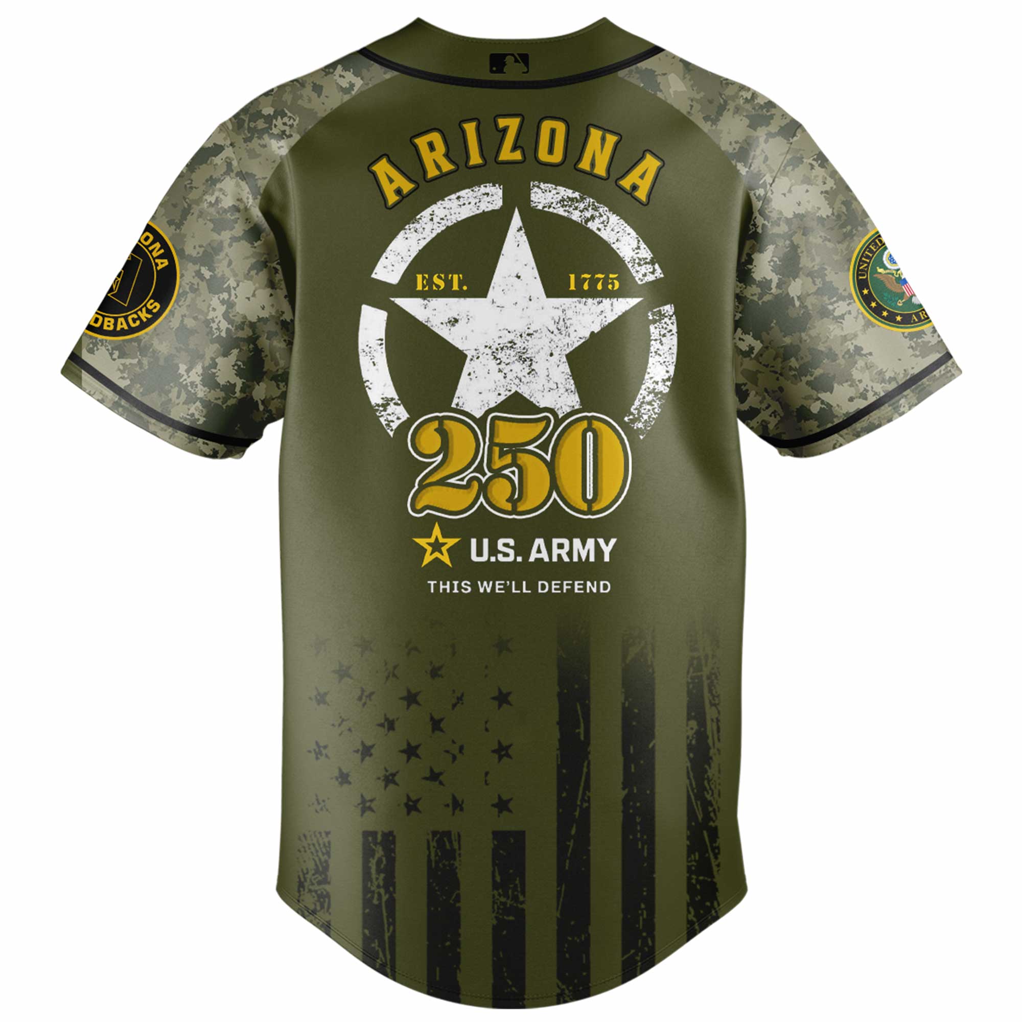 Arizona Diamondbacks MLB 250 U.S. Army Jersey