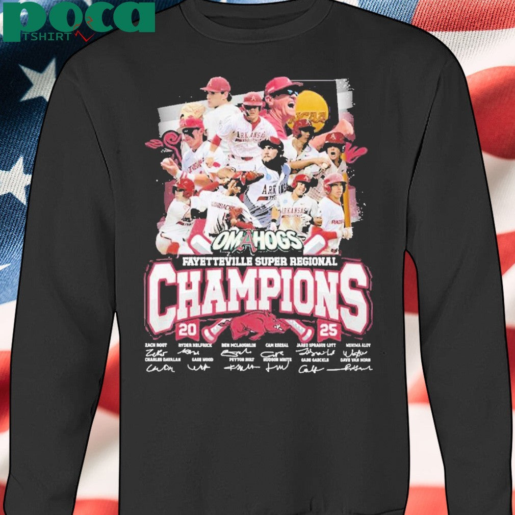 Arkansas Razorback Omahogs Fayetteville Super Regional Champions 2025 Shirt