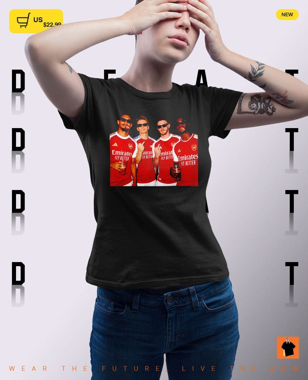 Arsenal FC Big 4 Saka Odegard middle finger shirt