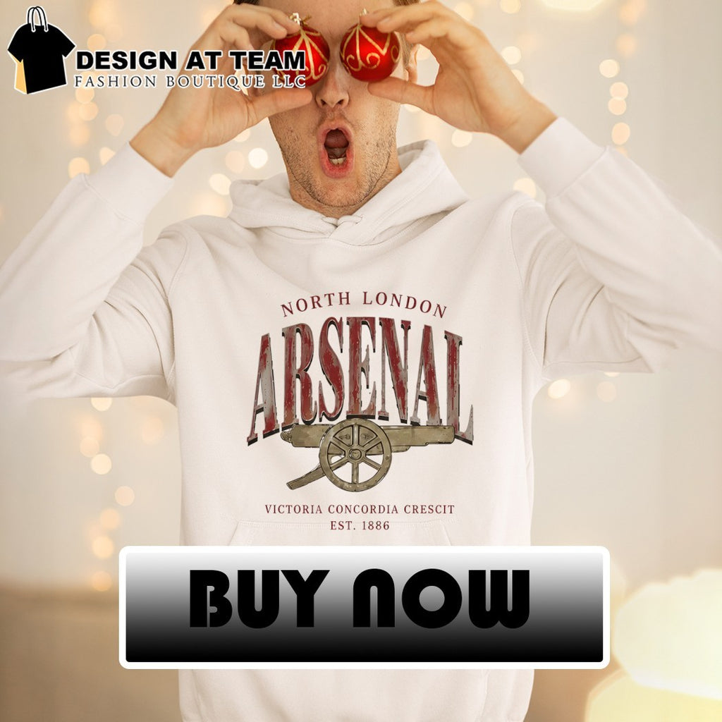 Arsenal FC North London Victoria Concordia Crescit est 1886 shirt
