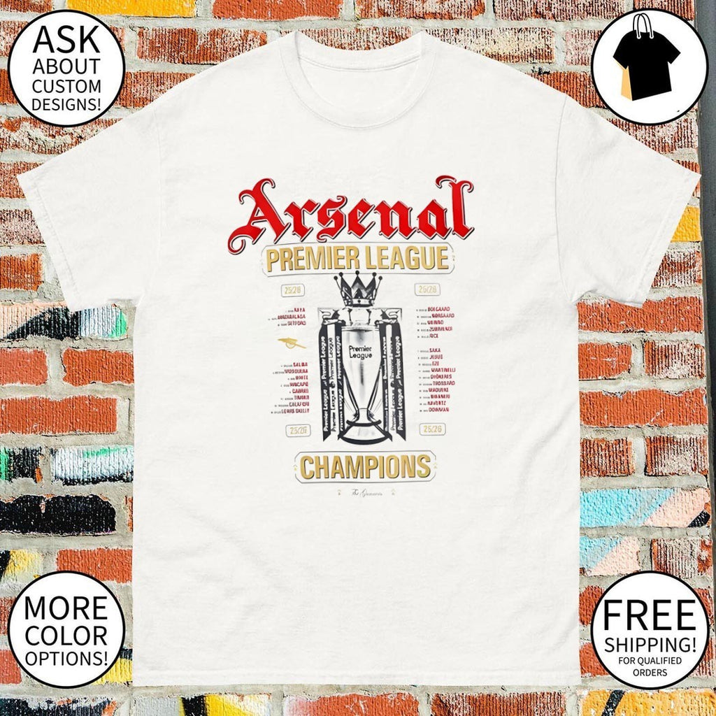 Arsenal FC Premier League World Champions 25 26 Cup shirt