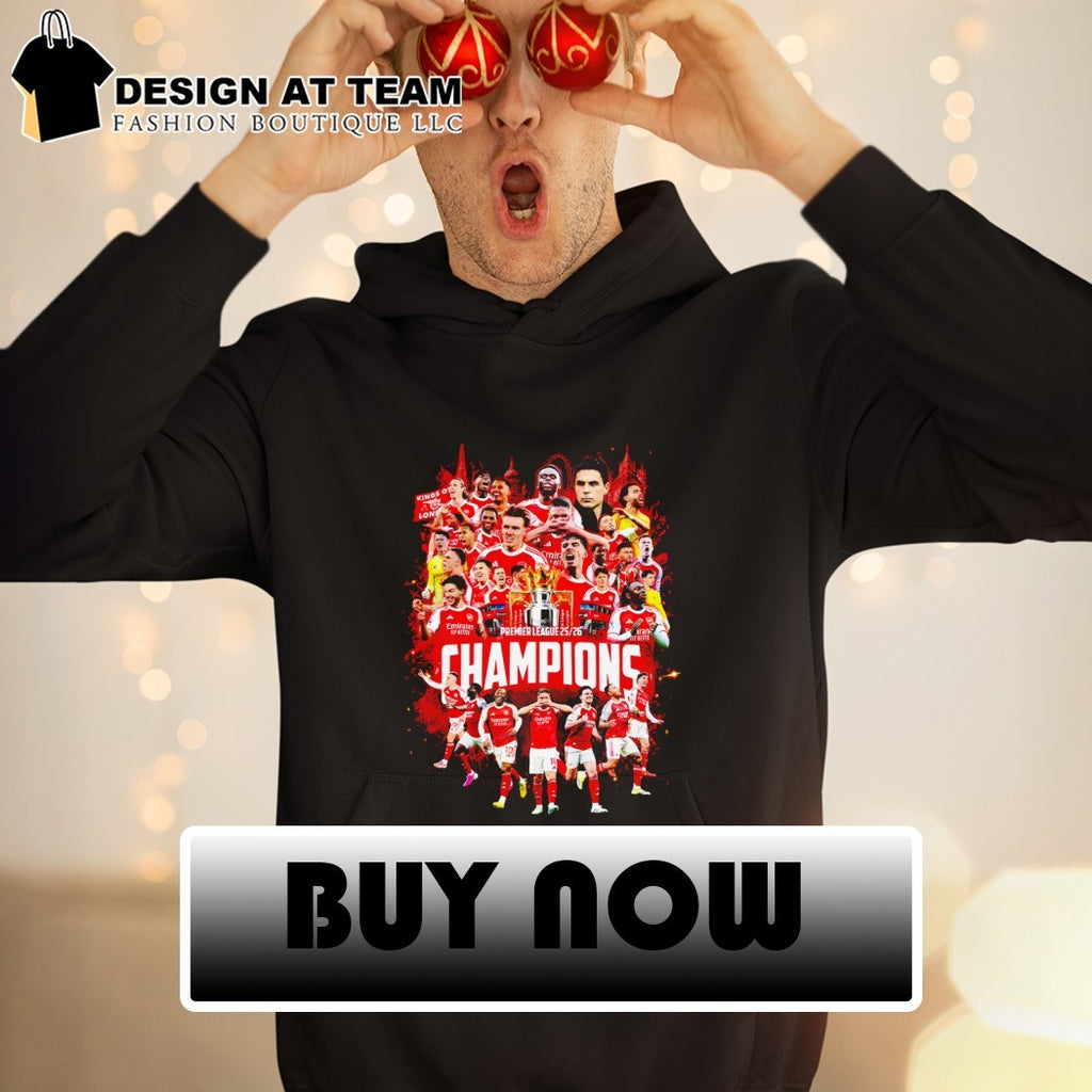 Arsenal Premier League Champions 25 26 Gunners Trophy Graphic shirt