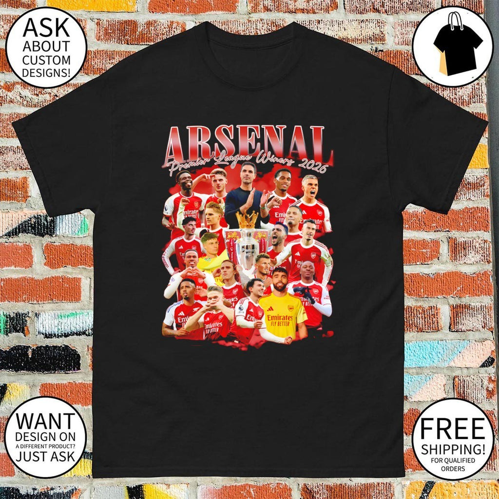 Arsenal Premier League Winners 2026 graphic shirt