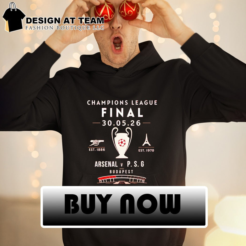 Arsenal and Paris Saint-Germain Champions League Final est 1886 1970 shirt
