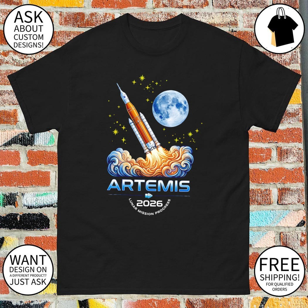 Artemis II Moon Mission 2026 Rocket Launch NASA Space Program shirt