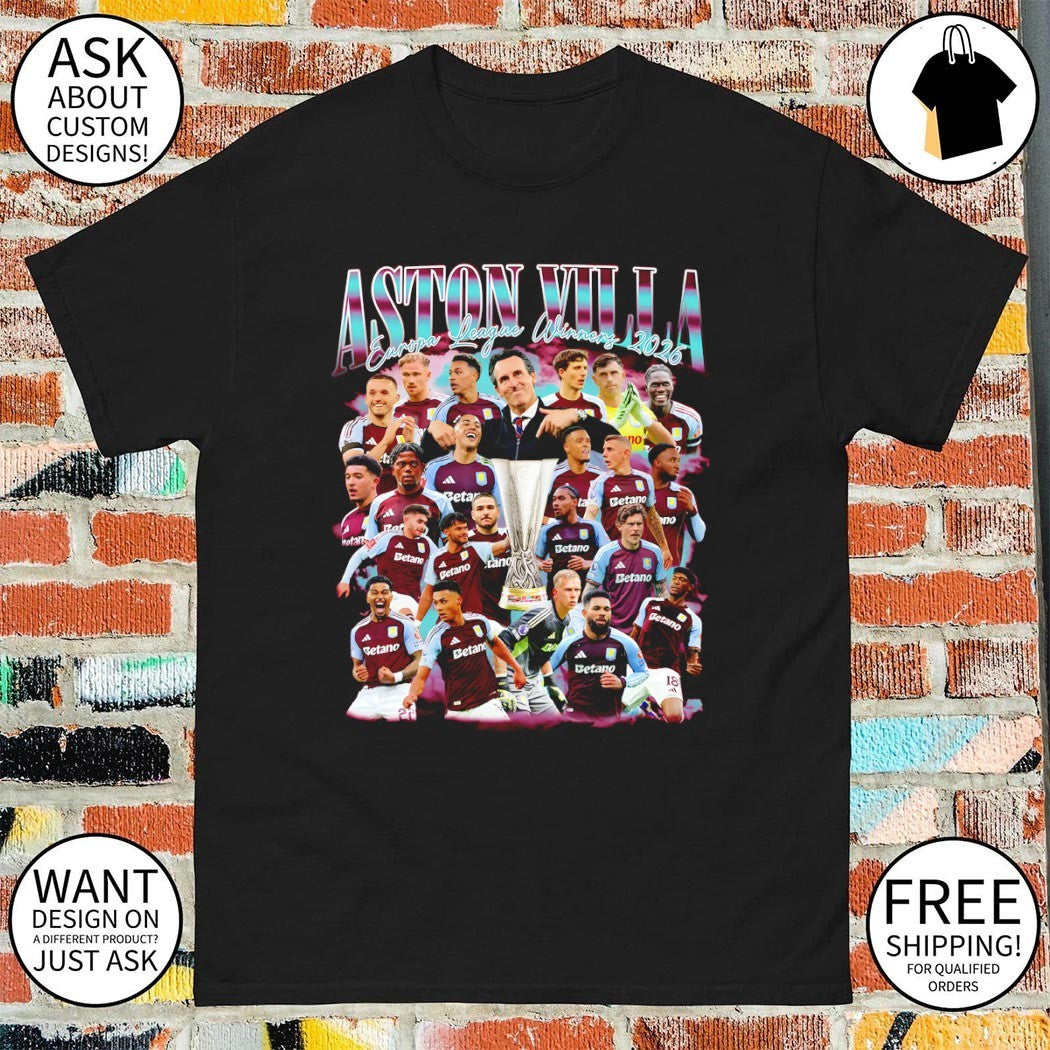 Aston Villa Premier League Winners 2026 graphic shirt