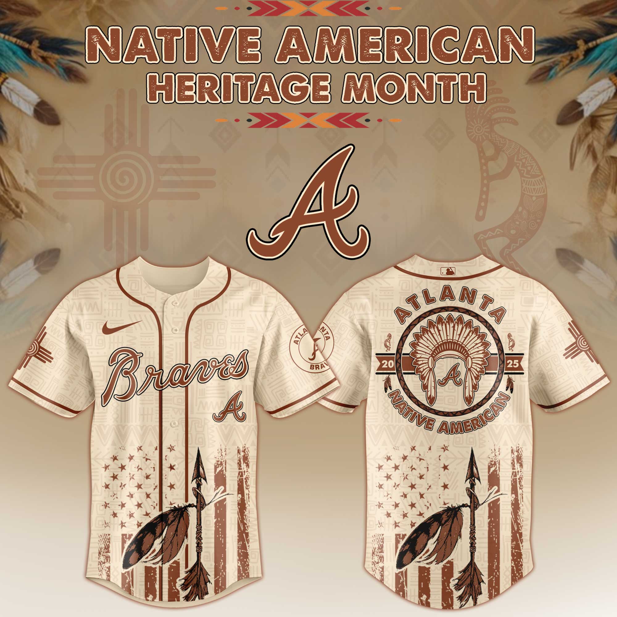 Atlanta Braves Native American Heritage Month Jersey 2025